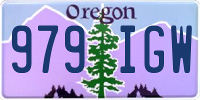 OR license plate 979IGW