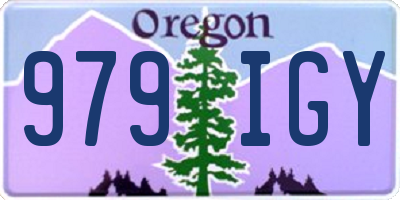 OR license plate 979IGY