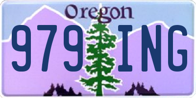 OR license plate 979ING