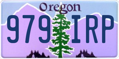 OR license plate 979IRP