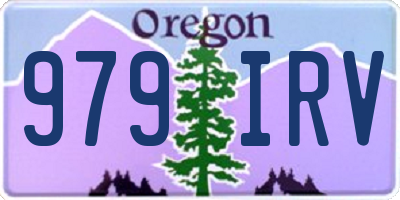 OR license plate 979IRV