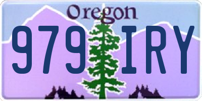 OR license plate 979IRY