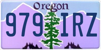 OR license plate 979IRZ