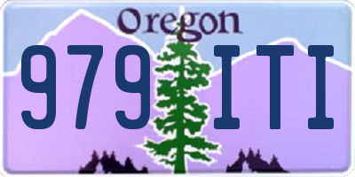 OR license plate 979ITI