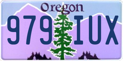 OR license plate 979IUX