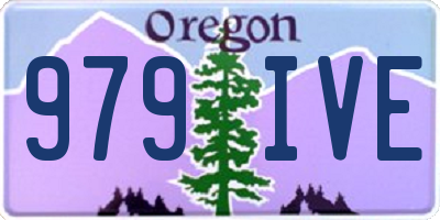 OR license plate 979IVE