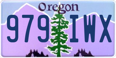 OR license plate 979IWX