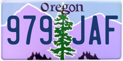 OR license plate 979JAF