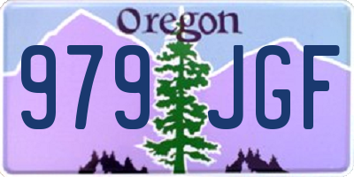 OR license plate 979JGF