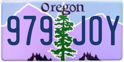 OR license plate 979JOY