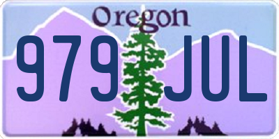 OR license plate 979JUL