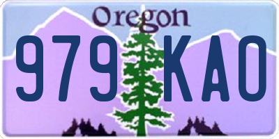 OR license plate 979KAO