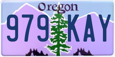 OR license plate 979KAY