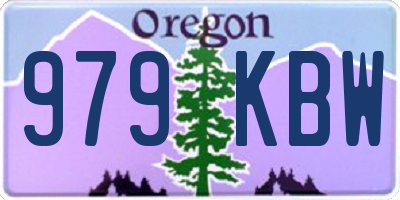 OR license plate 979KBW