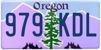 OR license plate 979KDL
