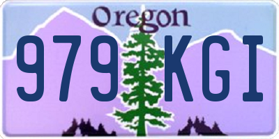 OR license plate 979KGI
