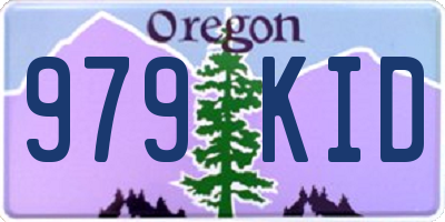 OR license plate 979KID