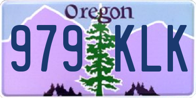 OR license plate 979KLK