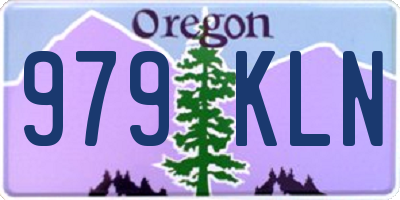 OR license plate 979KLN