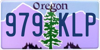 OR license plate 979KLP