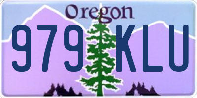OR license plate 979KLU