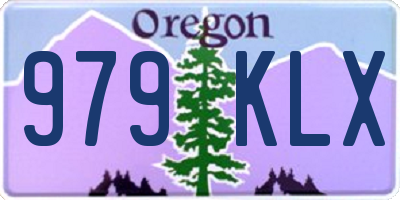 OR license plate 979KLX