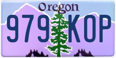 OR license plate 979KOP
