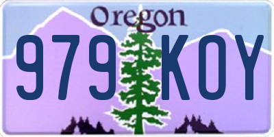 OR license plate 979KOY