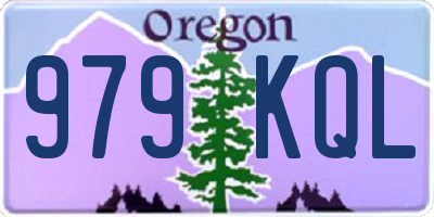 OR license plate 979KQL