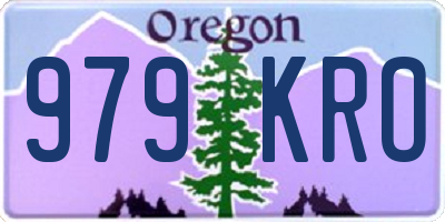 OR license plate 979KRO