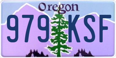 OR license plate 979KSF