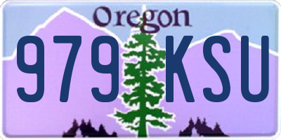 OR license plate 979KSU