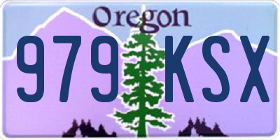 OR license plate 979KSX