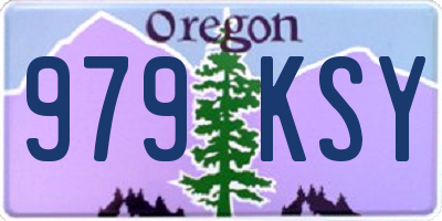OR license plate 979KSY
