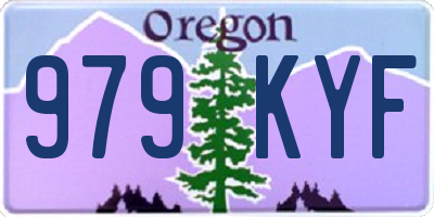 OR license plate 979KYF