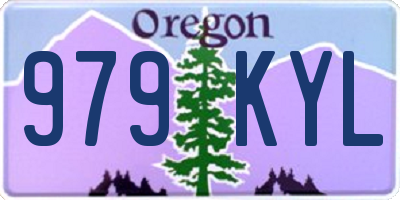 OR license plate 979KYL