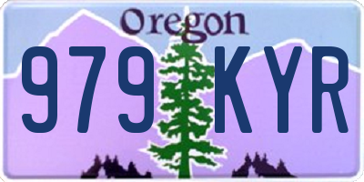 OR license plate 979KYR