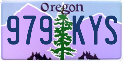 OR license plate 979KYS