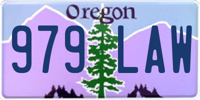 OR license plate 979LAW