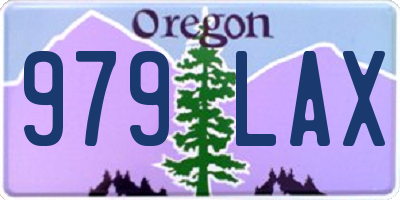 OR license plate 979LAX