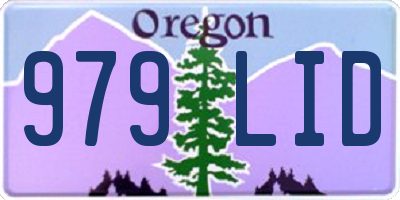 OR license plate 979LID