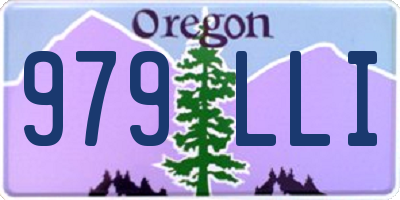OR license plate 979LLI