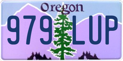 OR license plate 979LUP