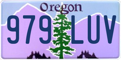 OR license plate 979LUV