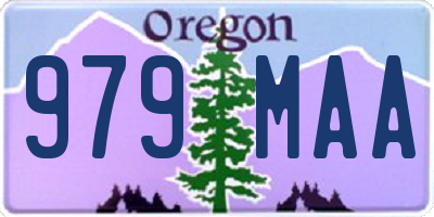 OR license plate 979MAA