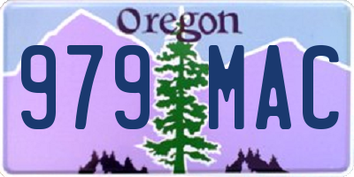 OR license plate 979MAC