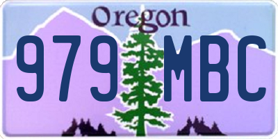 OR license plate 979MBC