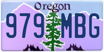 OR license plate 979MBG