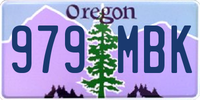 OR license plate 979MBK