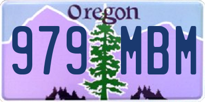 OR license plate 979MBM